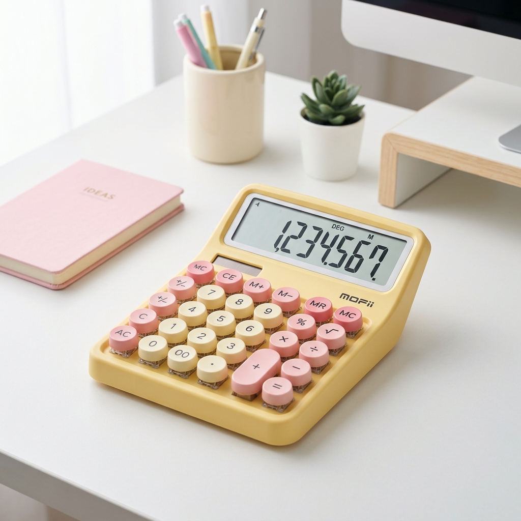 Review MOFii Kalkulator Mini KK1020: Tombol Mekanikal Renyah Bikin Semangat Hitung Nota Harian